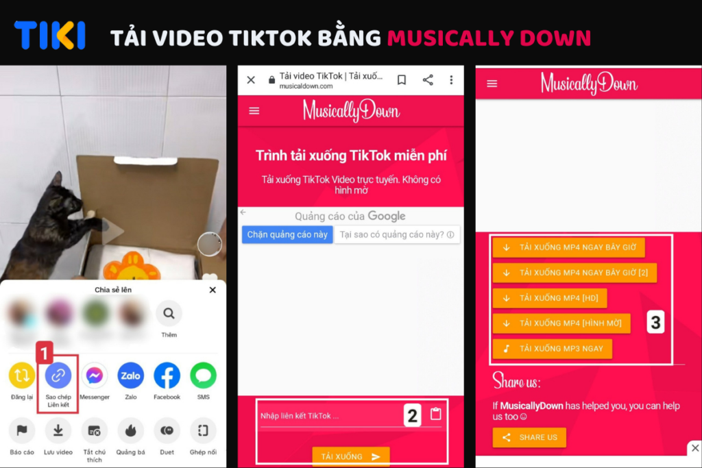 Tải video TikTok Musically Down