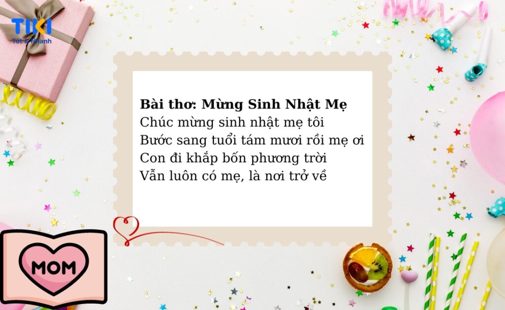 Những bài thơ chúc mừng sinh nhật mẹ ngắn gọn