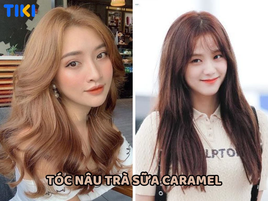 Tóc color trà sữa caramel