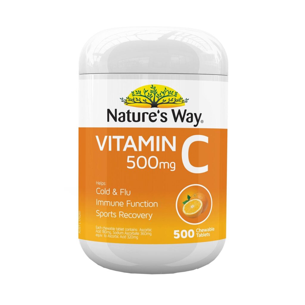 Viên ngậm Vitamin C Nature’s Way không dùng cho trẻ dưới 4 tuổi 
