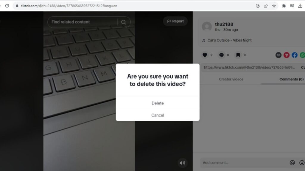 Xác nhận lần cuối trước khi video bị xóa hoàn toàn