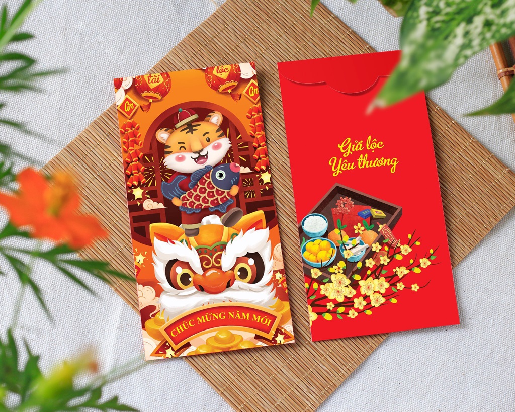 Bao lì xì thiết kế bắt mắt