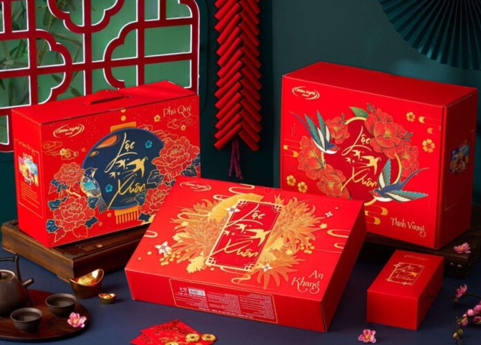 gói quà tết không cần giỏ