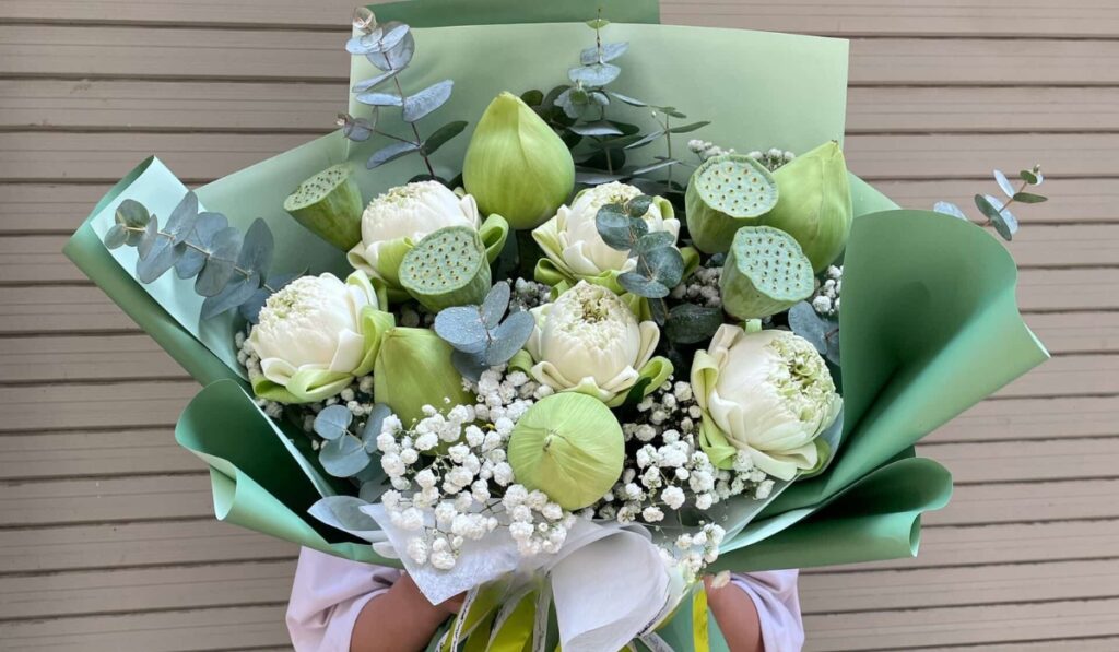 Cắm hoa sen tặng người thân, bạn bè