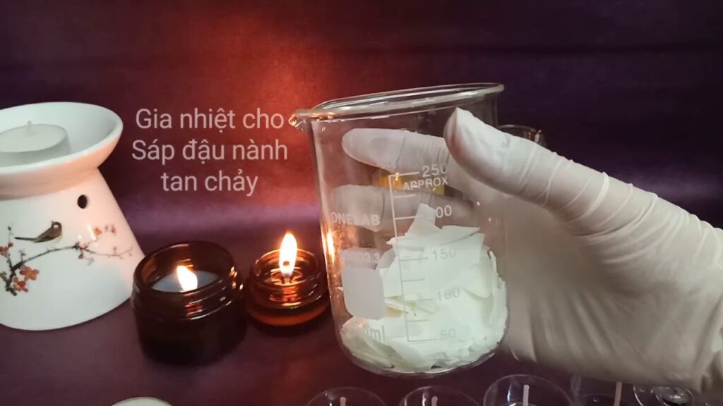 Đun chảy sáp đậu nành