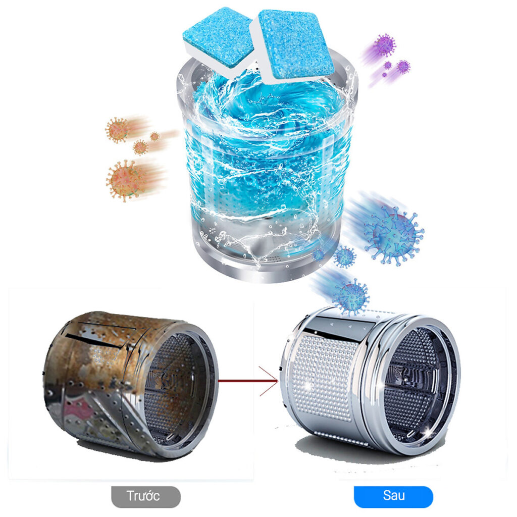 Viên vệ sinh máy giặt là một sản phẩm cần thiết giúp giữ cho máy giặt luôn sạch sẽ
