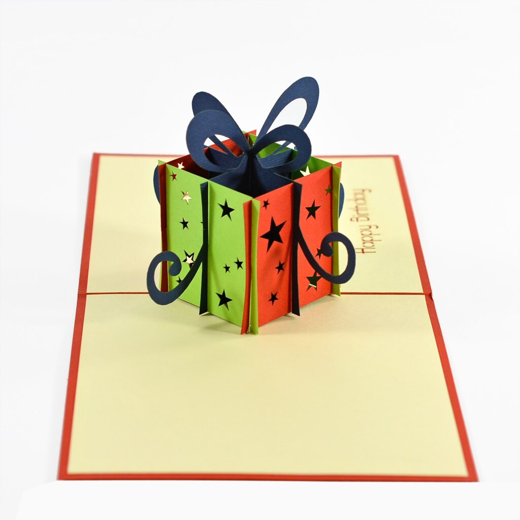 Thiệp sinh nhật hộp quà 3D