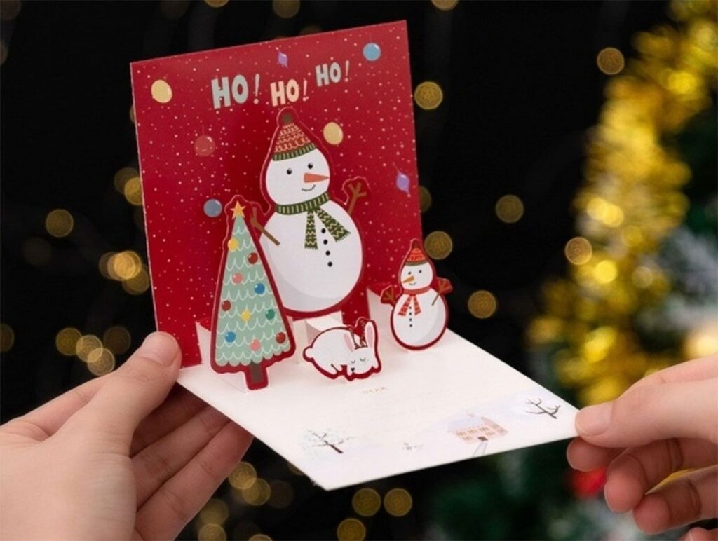 Thiệp giáng sinh người tuyết