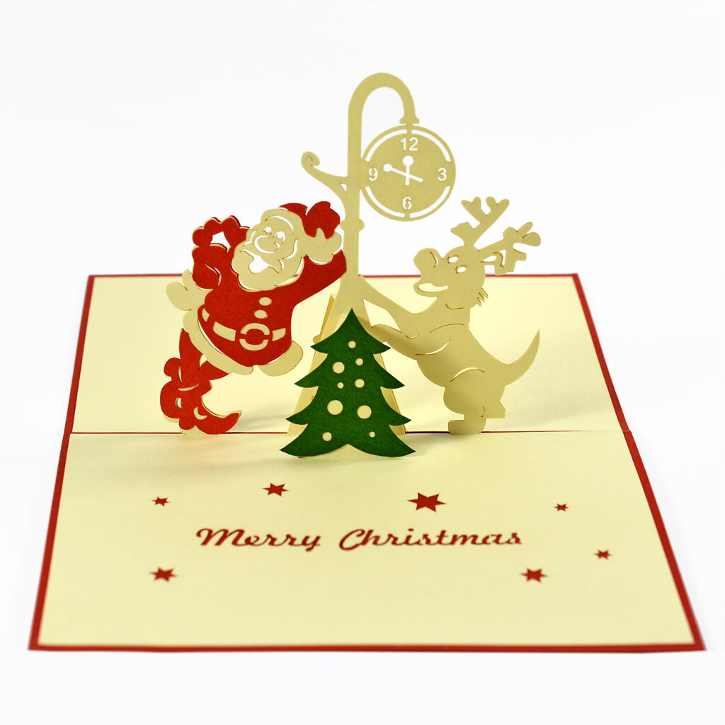 Thiệp giáng sinh ông già Noel tinh tế