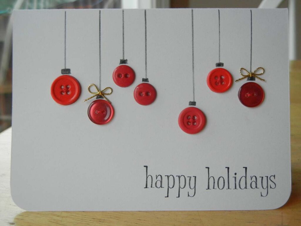 Thiệp noel cúc áo