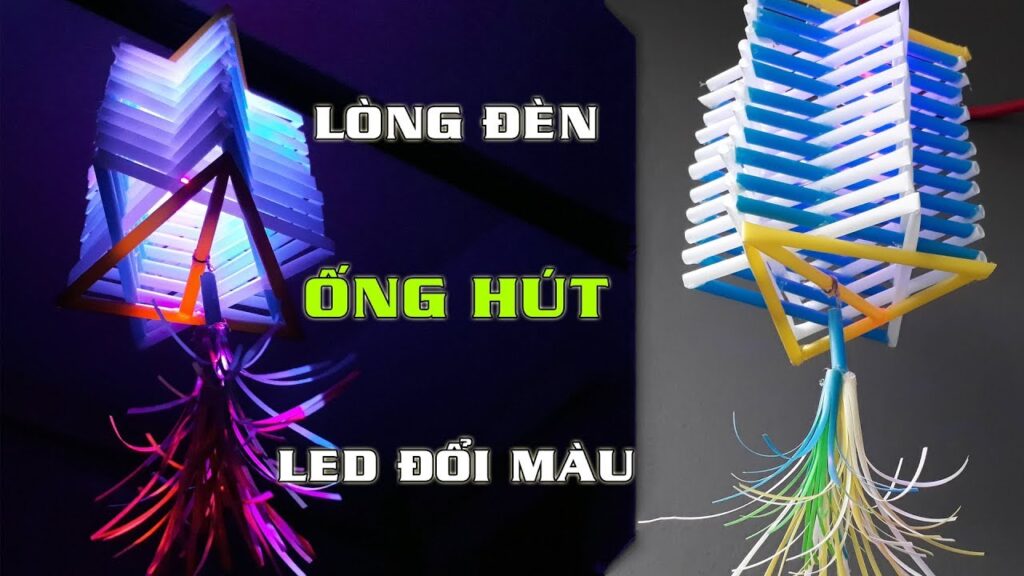 Làm vỏ đèn ngủ từ ống hút