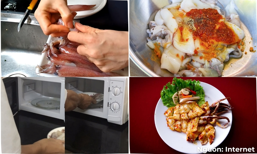 Nướng mực tươi thơm ngon với lò vi sóng Nướng mực tươi thơm ngon với lò vi sóng