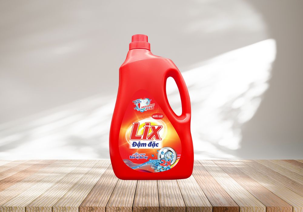 Nước giặt Lix đậm đặc giặt sạch hiệu quả và an toàn cho da tay