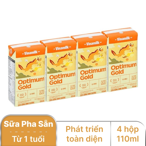 Sữa bột pha sẵn cho trẻ 1 tuổi optimum gold lốc 4 hộp