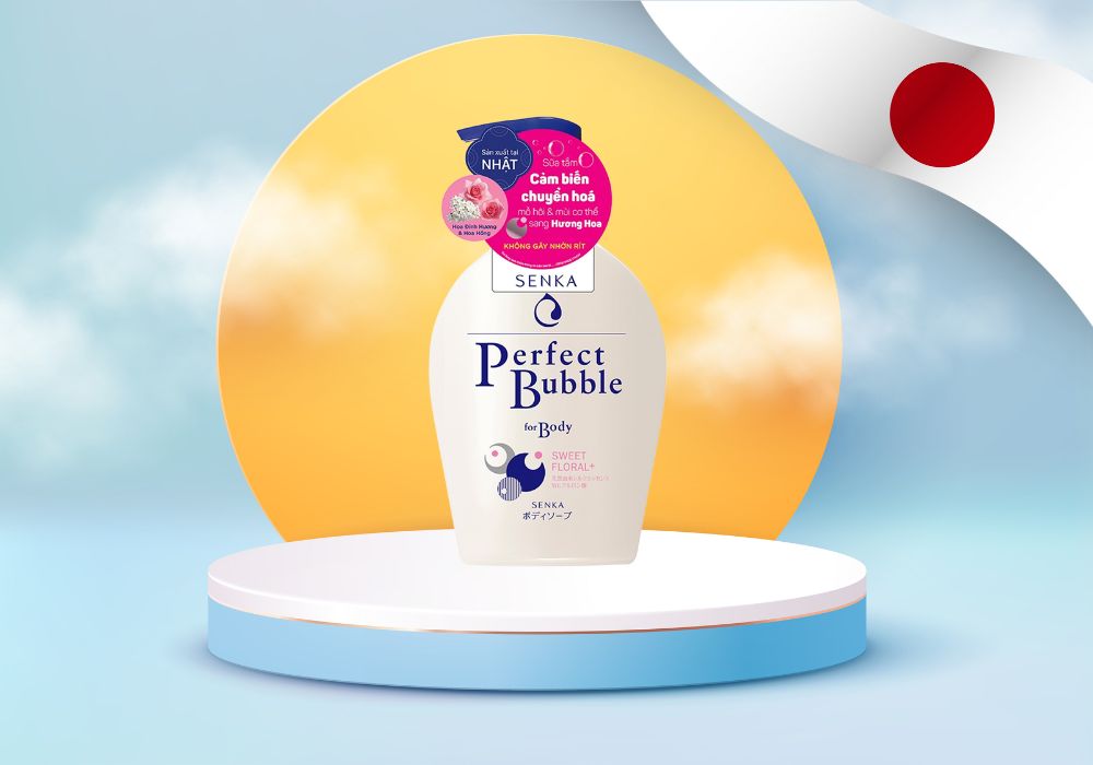 Sữa tắm Nhật hiệu Senka Perfect Bubble tạo bọt bông mịn, làm sạch sâu