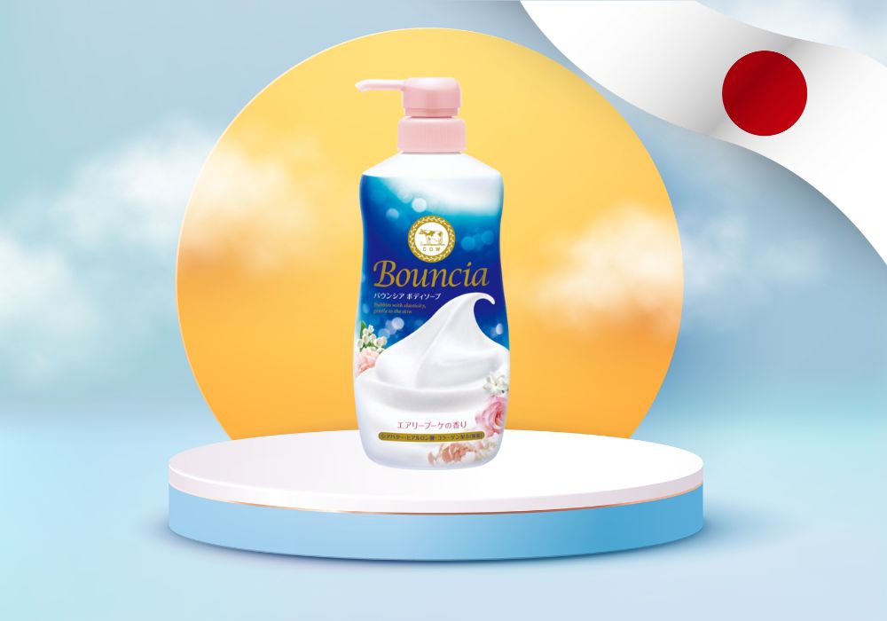 Sữa tắm Nhật hiệu Cow Brand Bouncia với bọt sữa dày mịn, nuôi dưỡng làn da mềm mượt