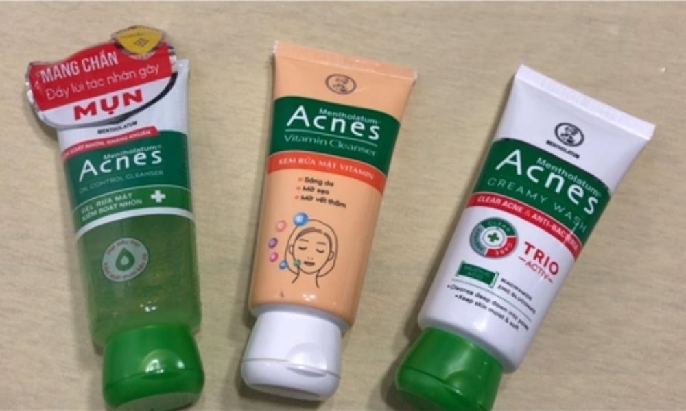 Các dòng sữa rửa mặt Acnes