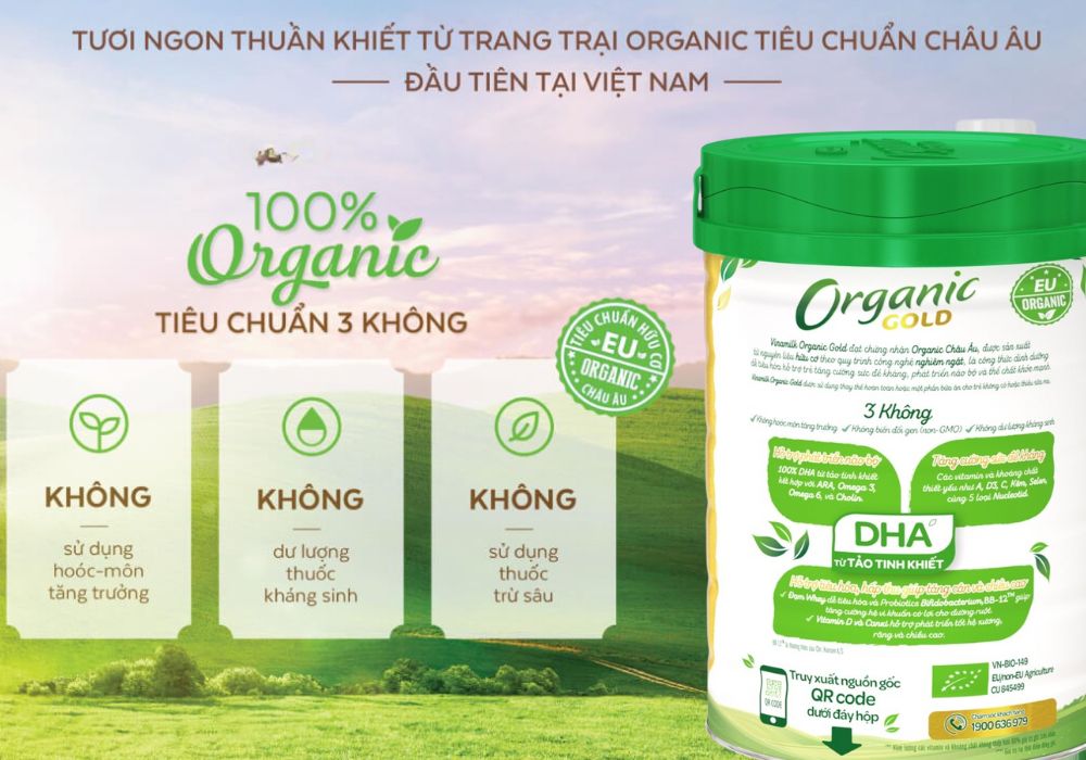 Thành phần dinh dưỡng cao trong sữa Vinamilk Organic