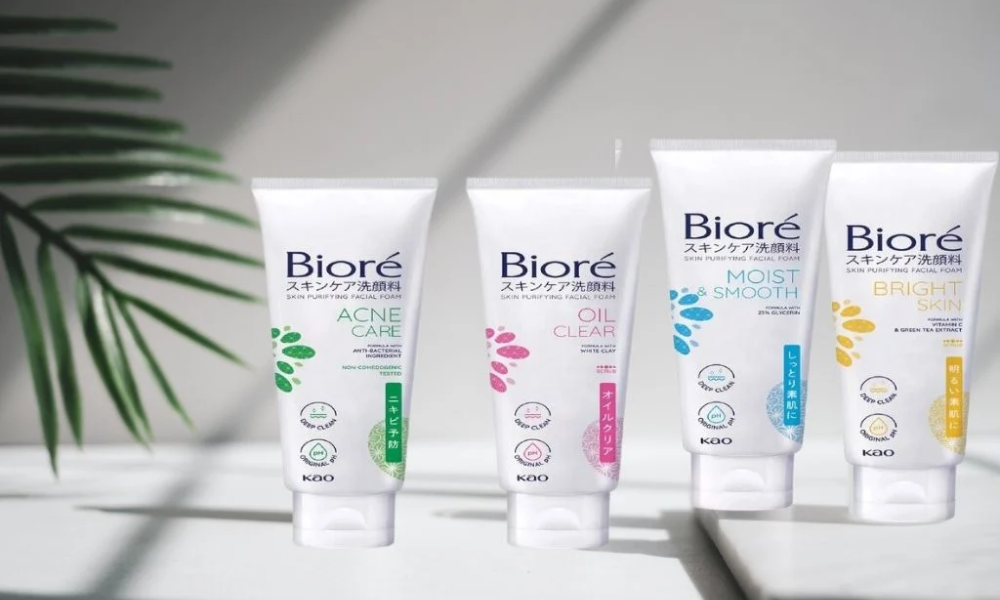 Các dòng sản phẩm sữa rửa mặt Biore phổ biến