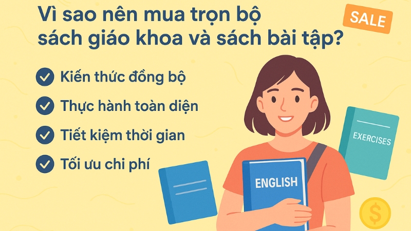 Vì sao nên mua trọn bộ sách giáo khoa và sách bài tập tiếng Anh?
