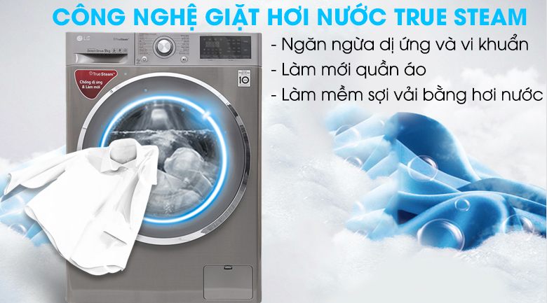 máy giặt hơi nước LG