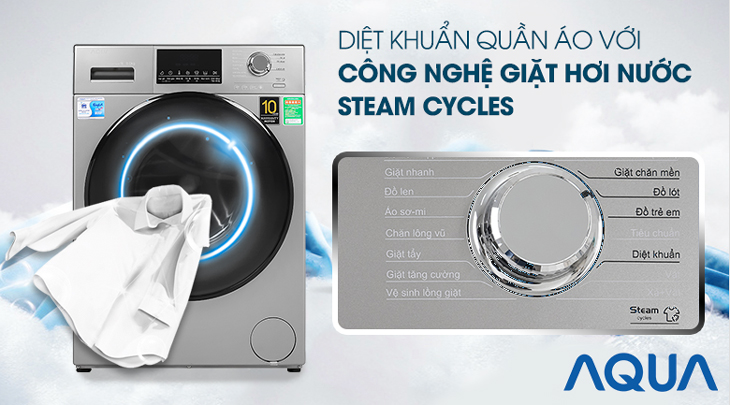 Máy giặt hơi nước Aqua