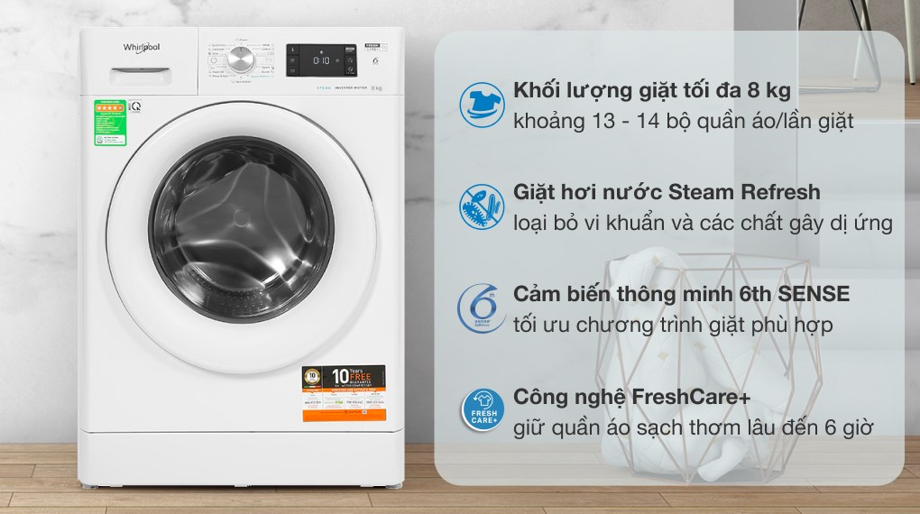 Máy giặt hơi nước Whirlpool