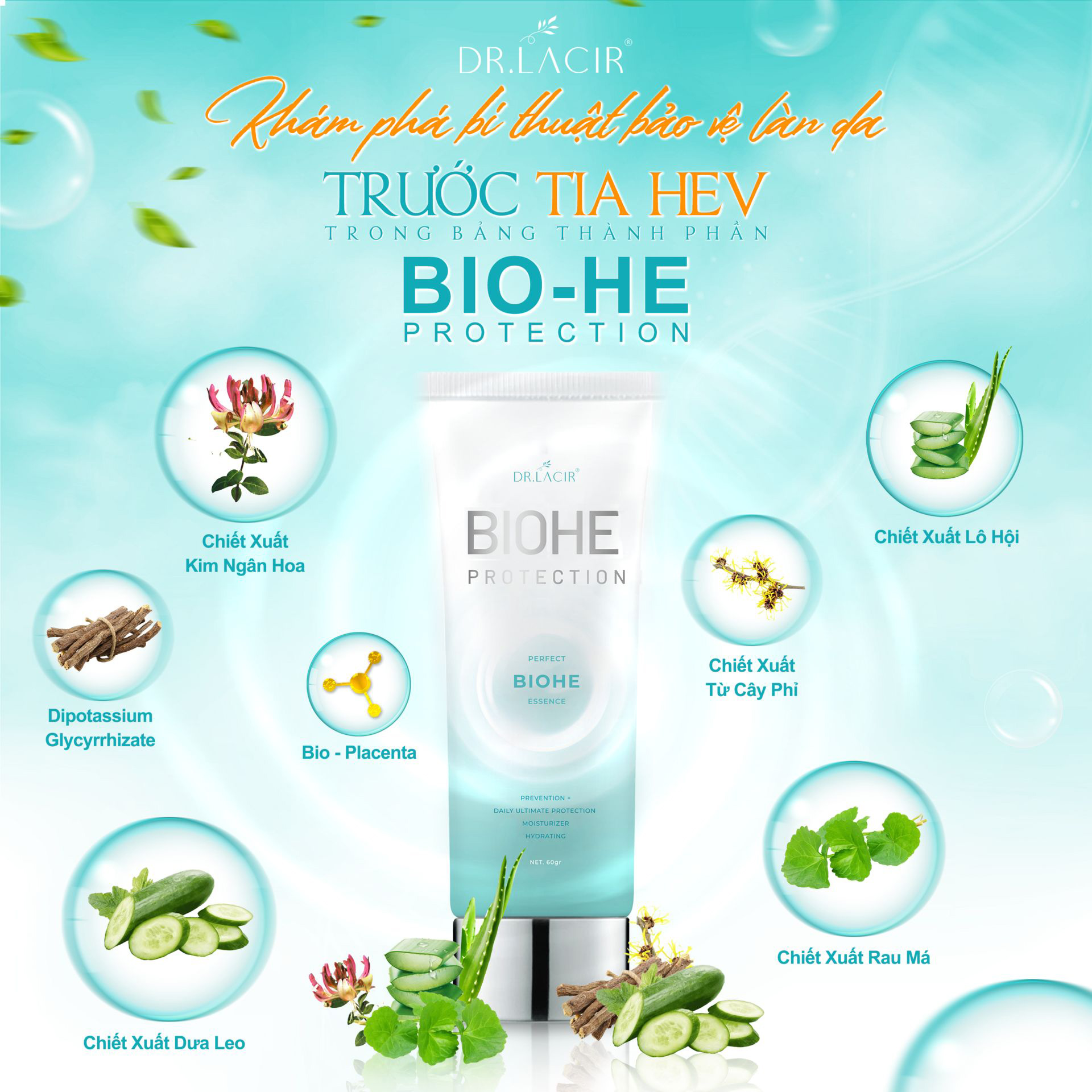 Kem chống nắng sinh học Dr Lacir BioHe Protection 