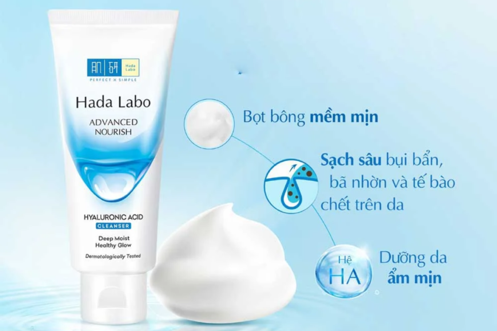 Sữa rửa mặt tốt nhất cho da khô Hada Labo