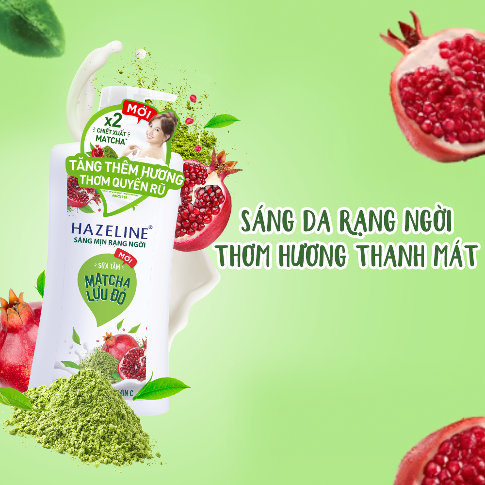 Sữa tắm Hazeline Matcha lựu đỏ