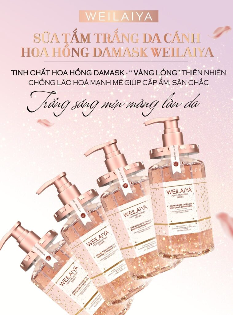 Sữa tắm trắng da Damask Weilaiya Grand Rose Extracts Whitening