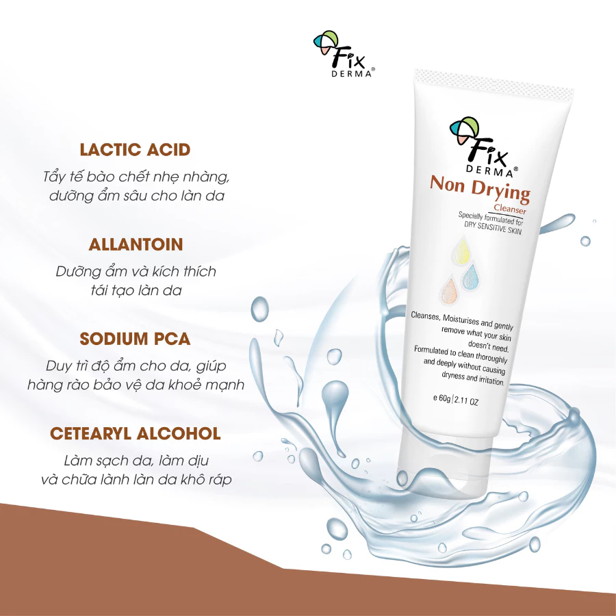 Sữa rửa mặt cho da khô Fixderma Non Drying Cleanser