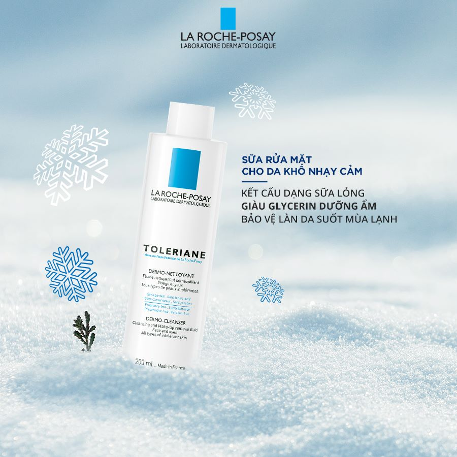 Sữa rửa mặt cho da khô nhạy cảm La Roche-Posay Toleriane Hydrating Gentle Cleanser