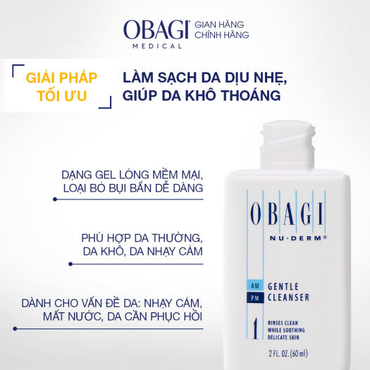 Sữa rửa mặt Obagi Nu-Derm Gentle Cleanser