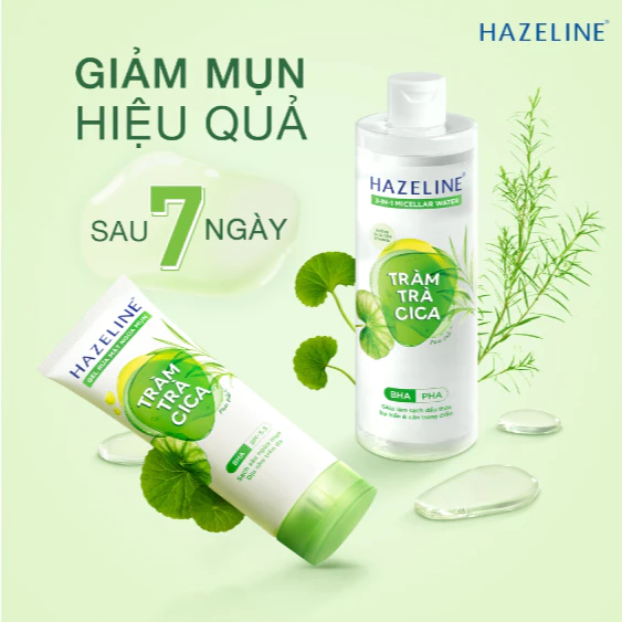 Sữa rửa mặt Hazeline Tràm Trà và Cica
