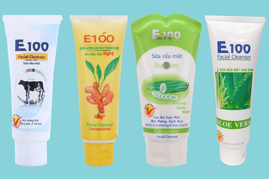 sữa rửa mặt nghệ e100