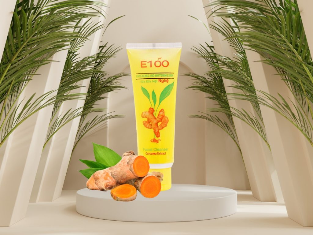 Sữa rửa mặt nghệ E100 giúp kháng khuẩn, làm sáng da và hỗ trợ làm mờ vết thâm