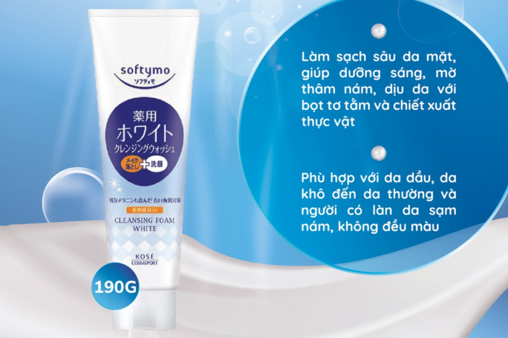 Sữa rửa mặt Nhật Softymo Kosé
