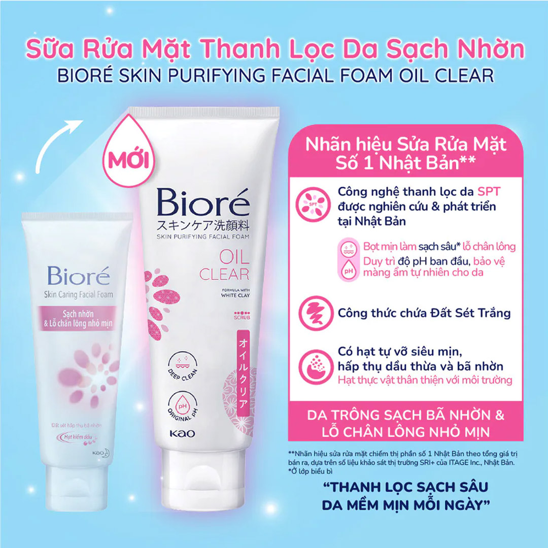Sữa rửa mặt thanh lọc da sạch nhờn