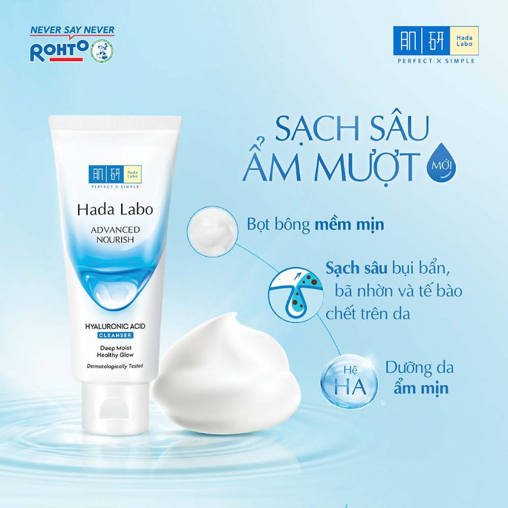 Sữa rửa mặt Hada Labo sạch sâu ẩm mượt (Nguồn: Internet)