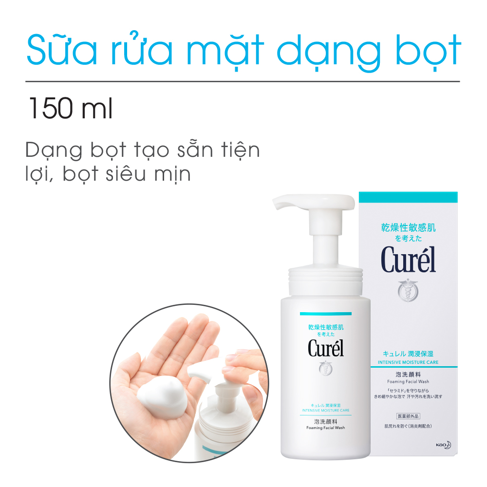 Sữa rửa mặt Curél dạng tạo bọt