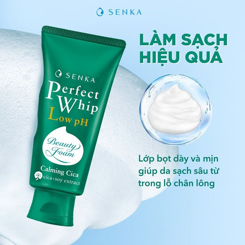 Sữa rửa mặt Senka lành tính chiết xuất rau má