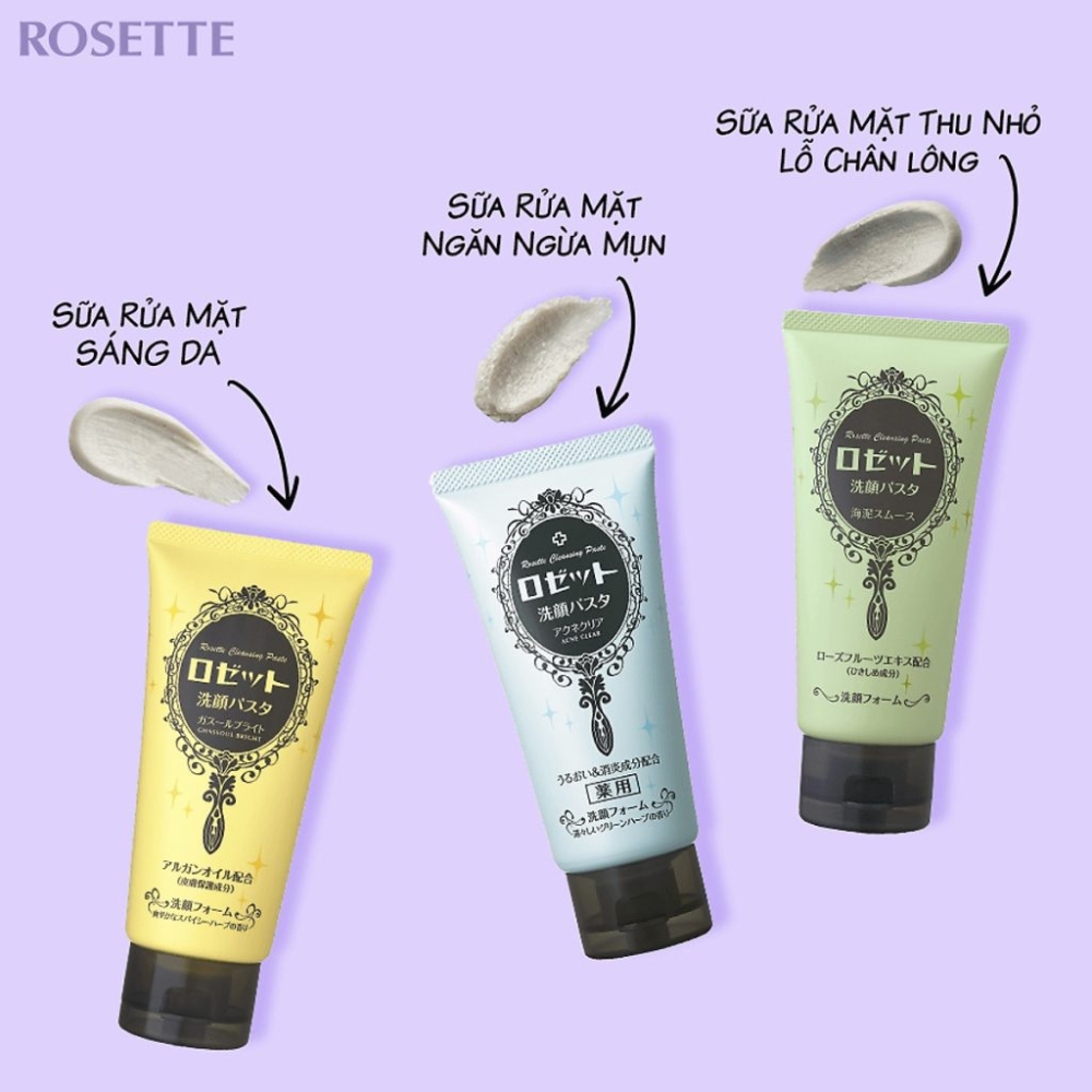 4 phiên bản của Sữa rửa mặt Rosé Nhật Bản