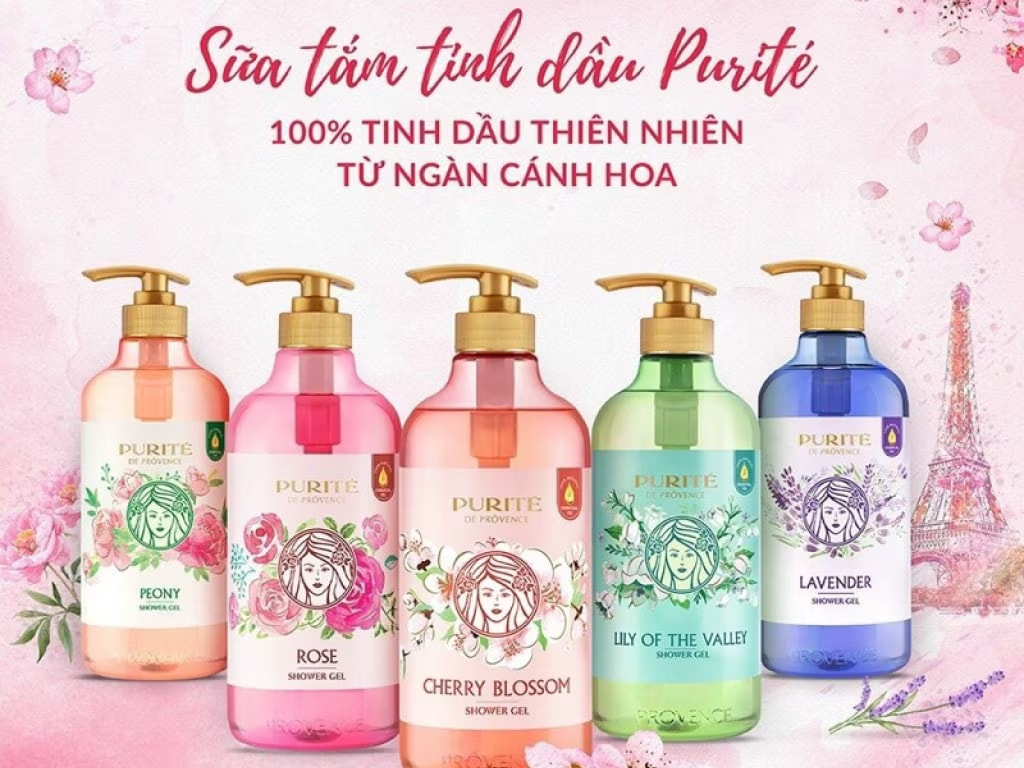 Sữa tắm Purité review