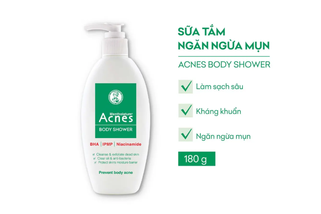 Sữa tắm trị mụn lưng Acnes