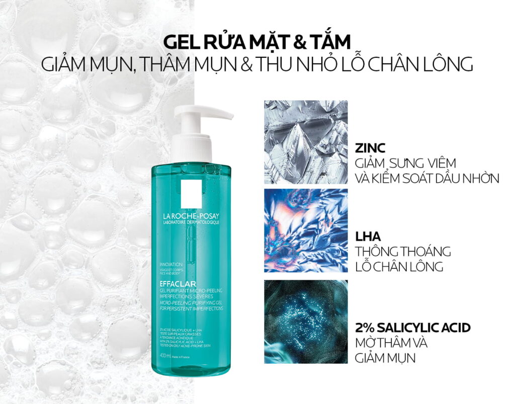 Sữa tắm trị mụn La Roche-Posay Effaclar