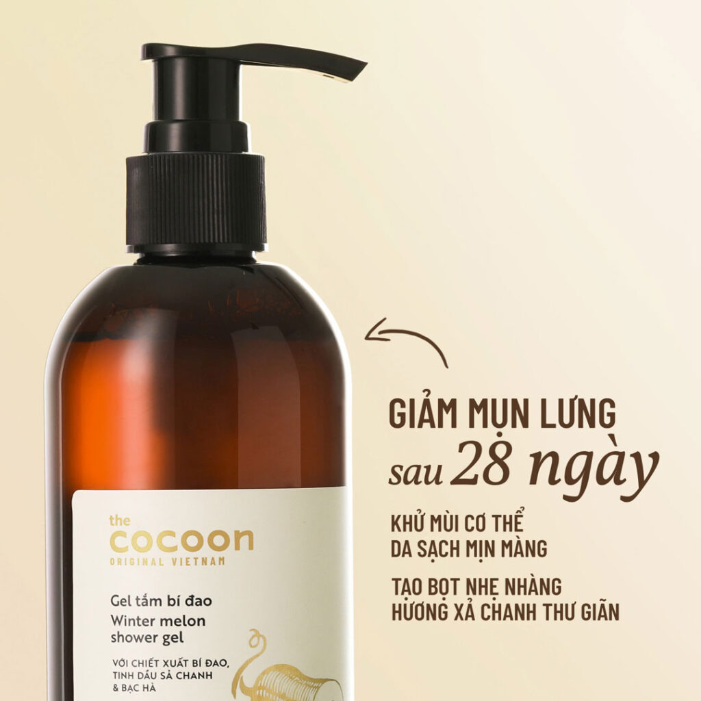 Sữa tắm trị mụn lưng Cocoon Bí Đao