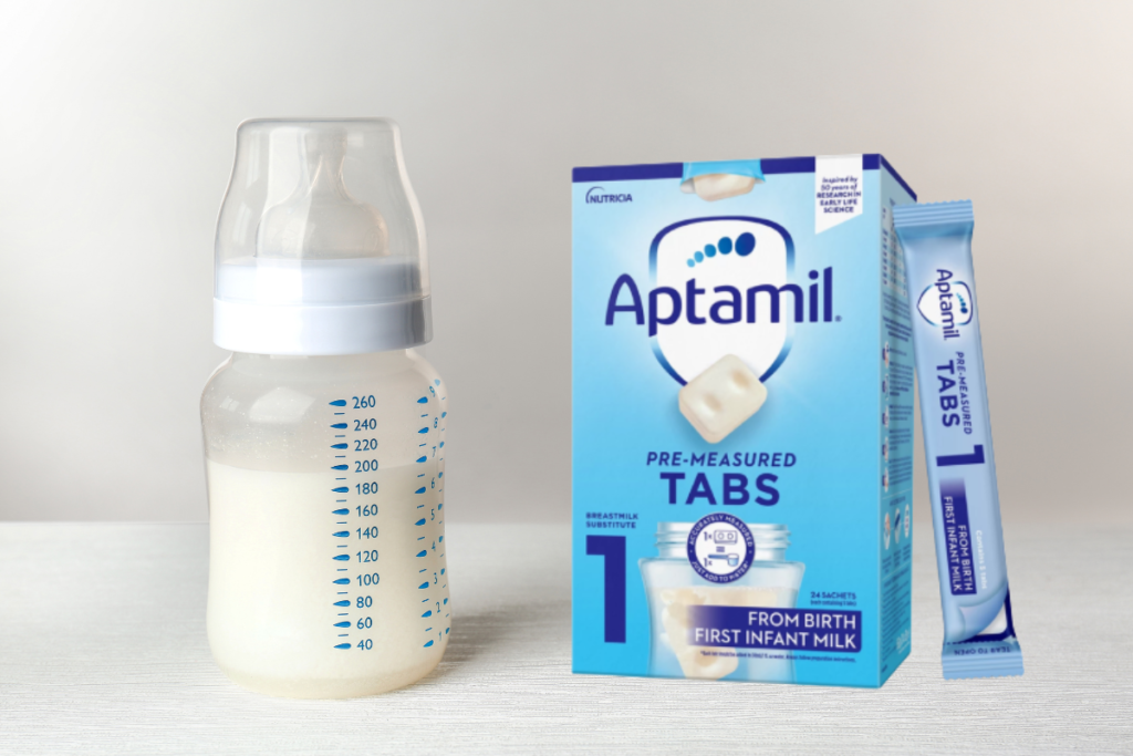 Các bước chuẩn về cách pha sữa Aptamil dạng thanh số 1