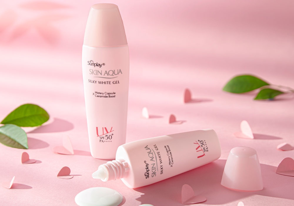 Kem chống nắng Skin Aqua Silky White