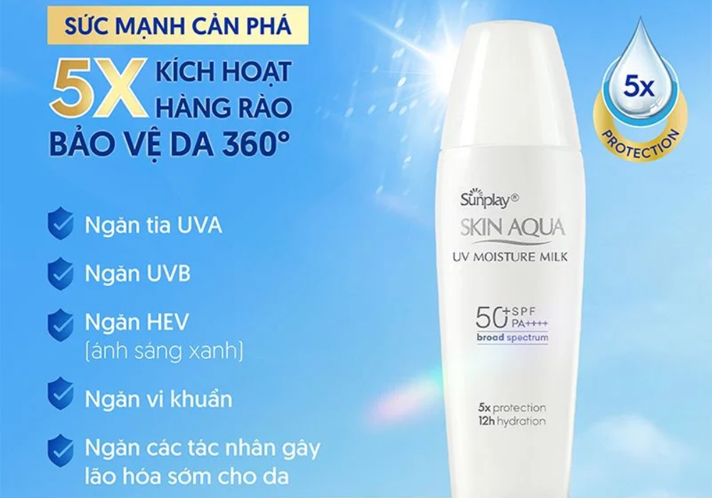 Kem chống nắng Skin Aqua Moisture Milk